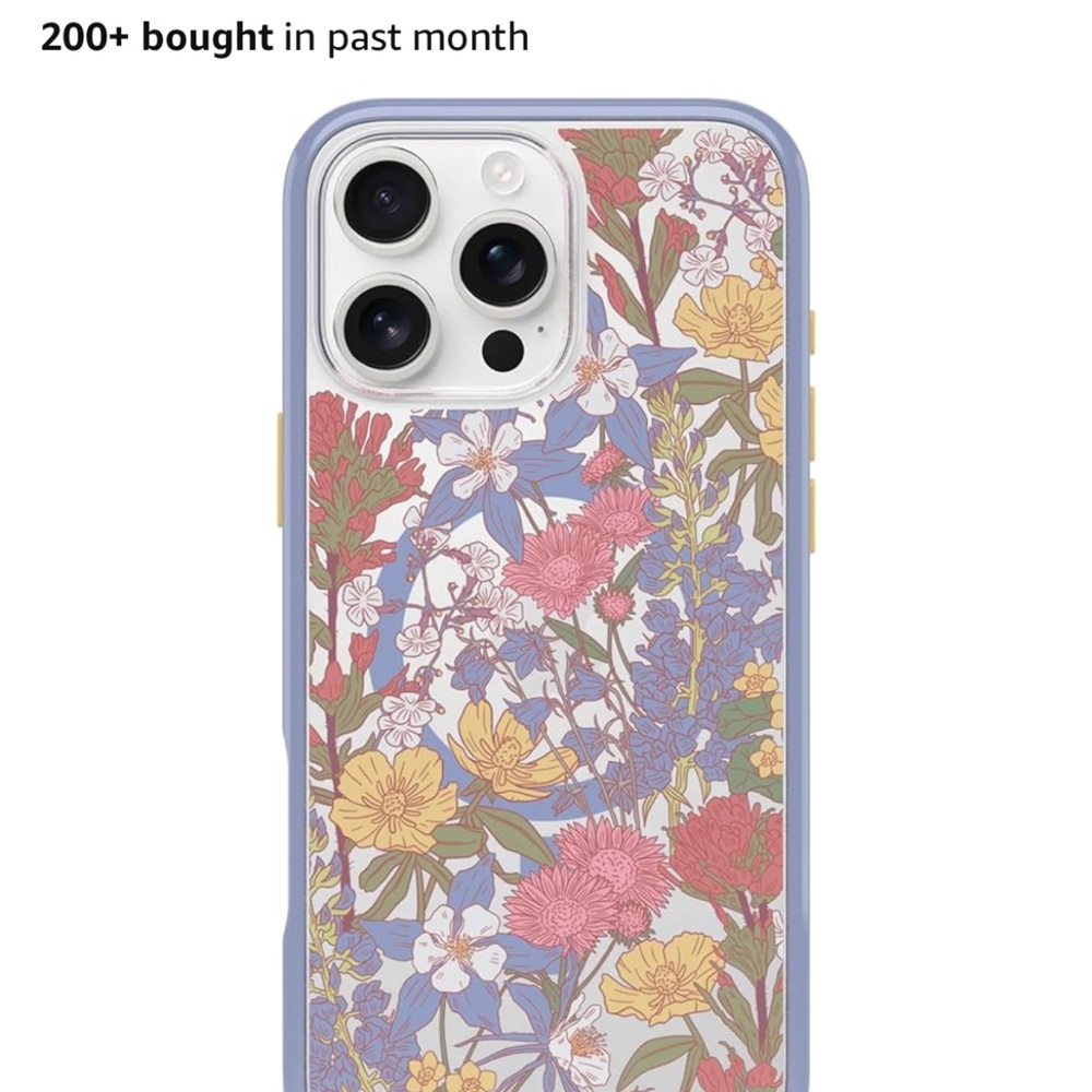 Red and Pink Floral Phone Case with Slim Profile
